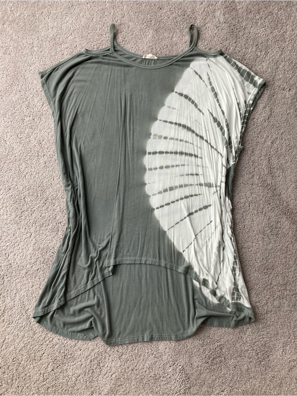 Easel Tie Dye Cold Shoulder Tunic